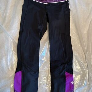Lululemon Black and Purple Leggings